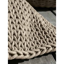 Outdoor pouf in hand-woven rope - Jackie