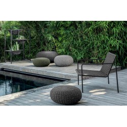 Planter in aluminium and hand-woven rope - Jackie