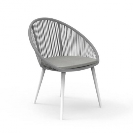 Outdoor stackable chair in aluminium and rope - Rope