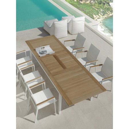 Tavolo allungabile per esterno con piano in teak - Timber