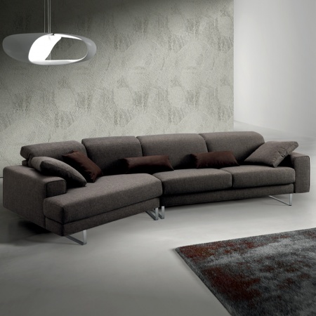 Modular sofa with reclining headrest - Light