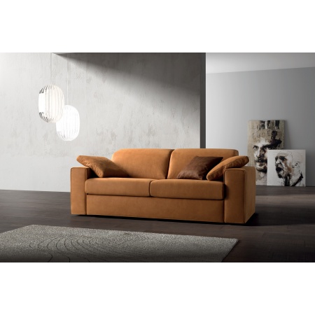 Padded sofa with reclining headrest - One