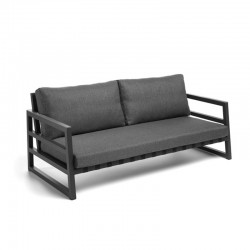 Outdoor sofa in aluminium with teak details - Alabama