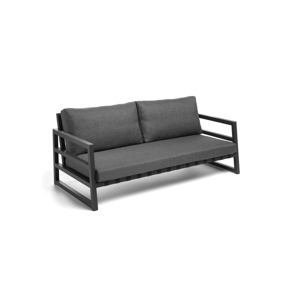 Outdoor sofa in aluminium with teak details - Alabama