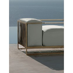 Outdoor armchair in steel and fabric - Casilda