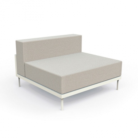 Modular outdoor sofa Cleo in aluminium and fabric