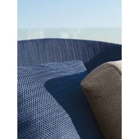 Outdoor lounge armchair in aluminium and fabric - Cleo