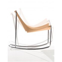 Rocking chair with leather covered - Apelle Dn