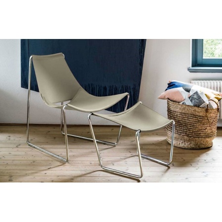 Lounge chair with hide covered - Apelle AT