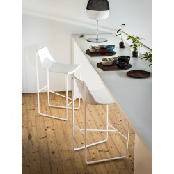 Leather stool H65/H75 - Apelle