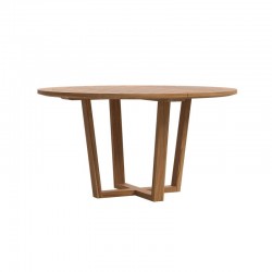 Outdoor round dining table in wood - Desert