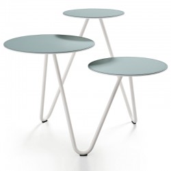 Coffe table with leather covered - Apelle Trio