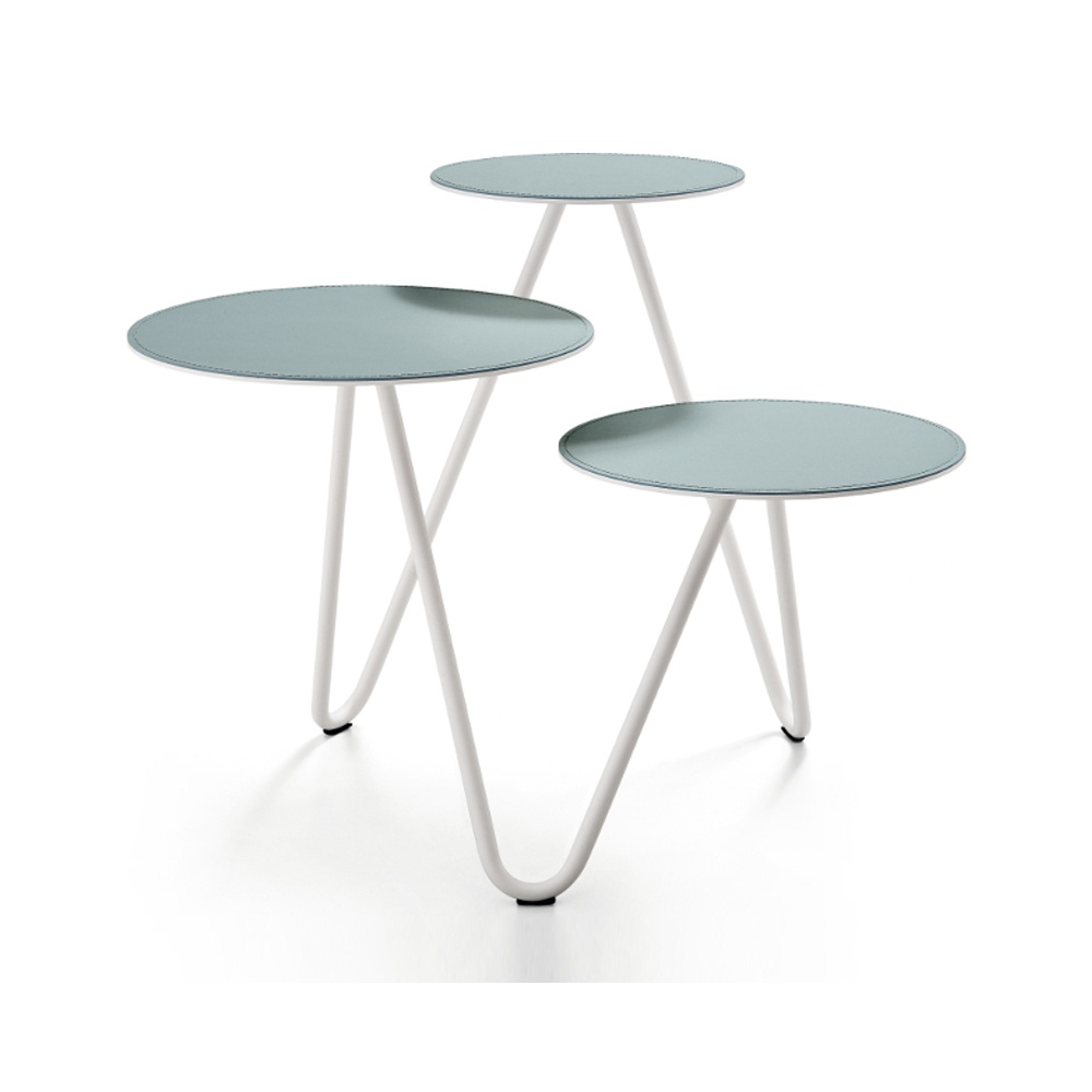 Coffe table with leather covered - Apelle Trio