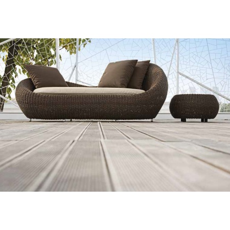 Outdoor sofa in rattan - Twiga
