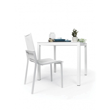Outdoor dining table square in aluminium - Flair