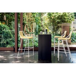 Stackable covered stool H65/H75 cm - Ola