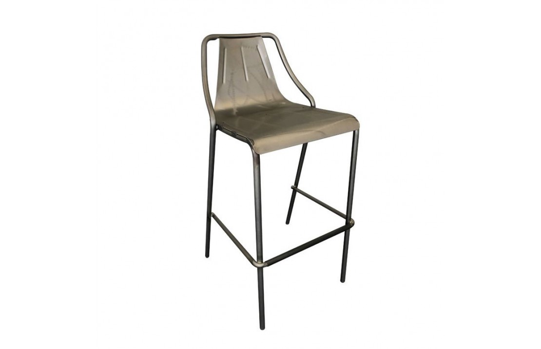Stackable metal stool H. 65/75 cm - Ola