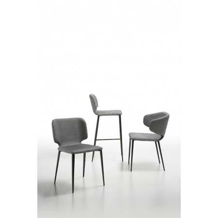 Padded stool H.65/75 cm - Wrap
