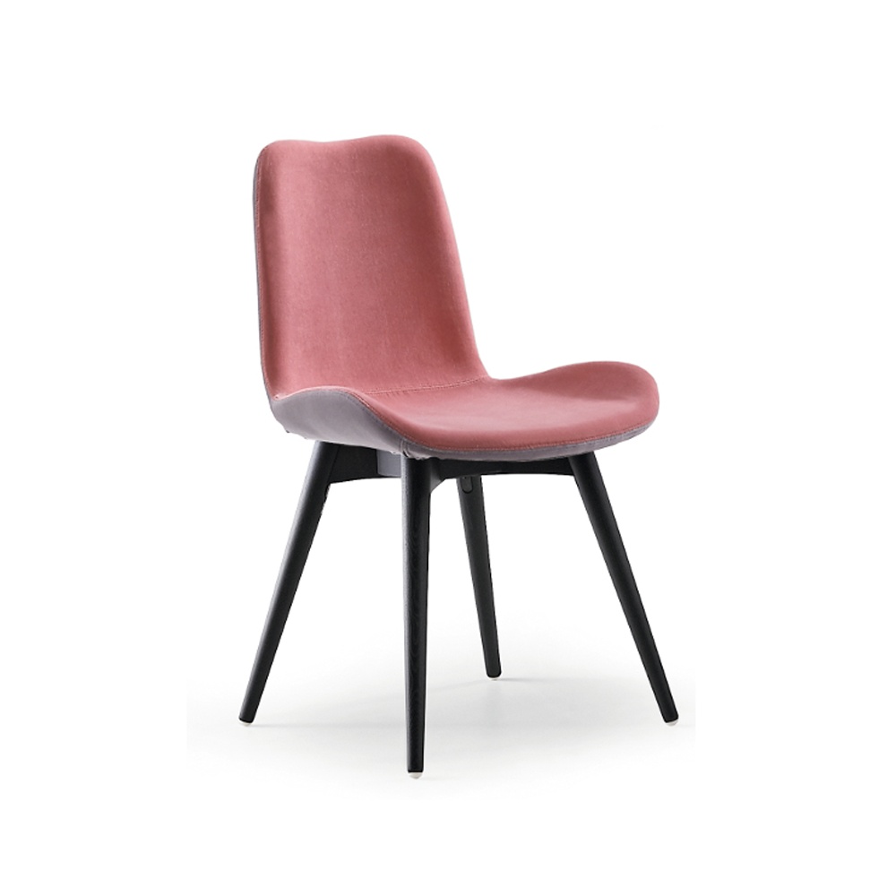 Padded chair and wood legs - Dalia PS-LG