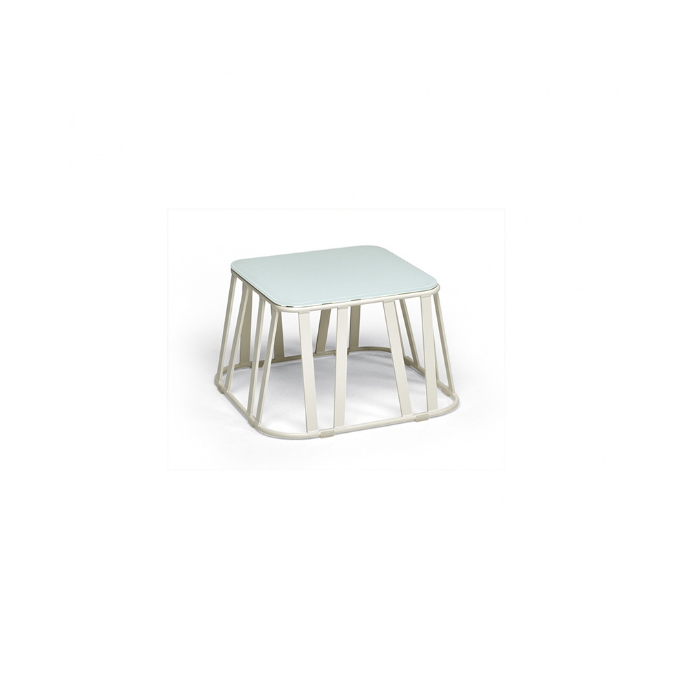 Hamptons graphic tavolino con piano in vetro in 3 dimensioni