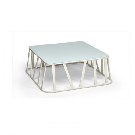 Hamptons graphic tavolino con piano in vetro in 3 dimensioni