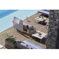 Key west outdoor coffee table with aluminium top