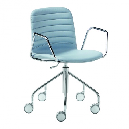 Swivel and padded chair with armrests and rocks - Liù