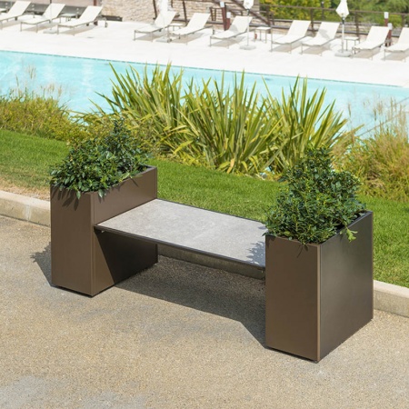 Modular planter with bench - Cubo Panco