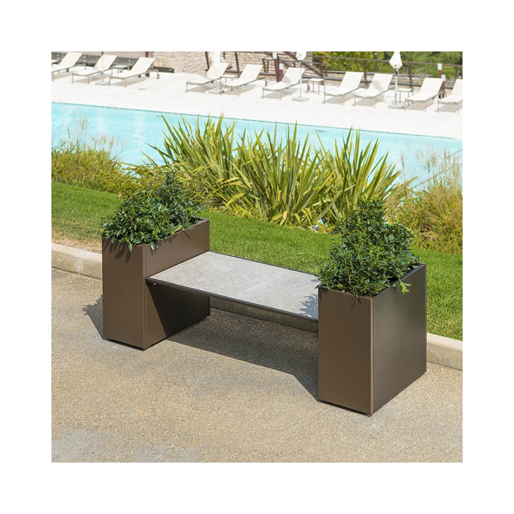 Modular planter with bench - Cubo Panco
