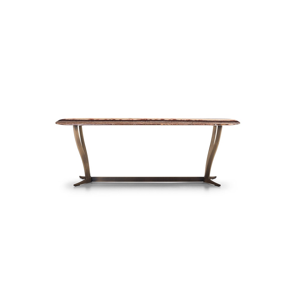 Richard high or low console in metal and marble