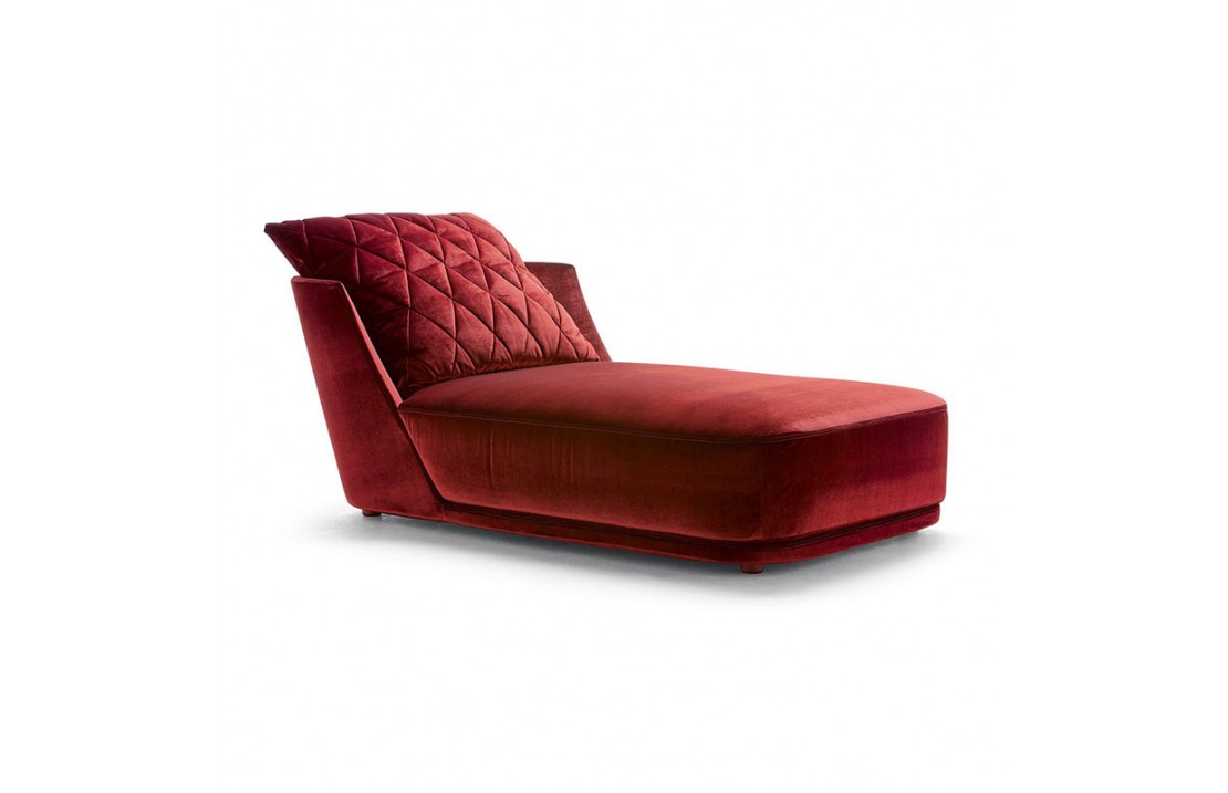Grace chaise lounge in fabric or leather