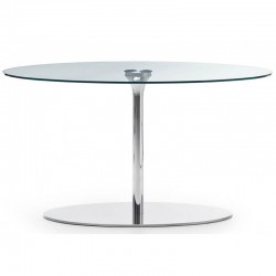 Round table with glass top Ø100 - Infinity