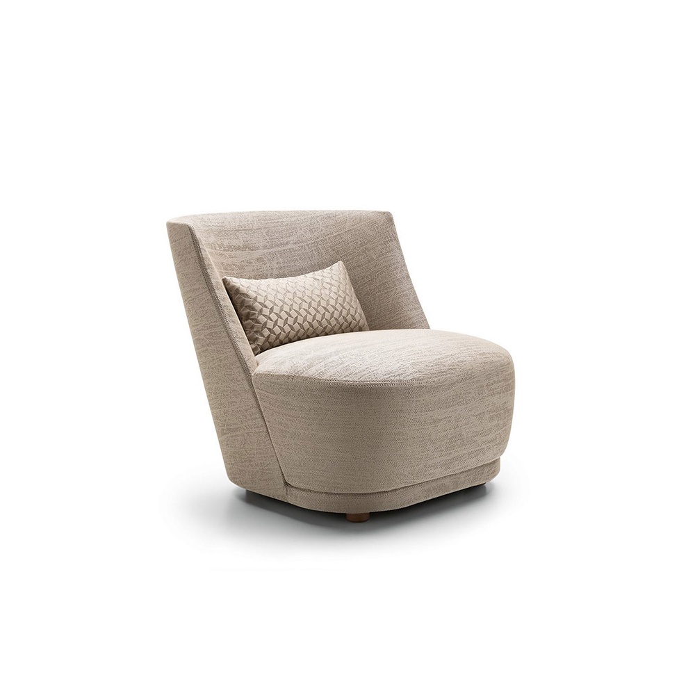 Vivien small armchair in fabric or leather