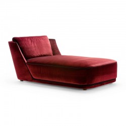 Vivien chaise lounge in fabric or leather