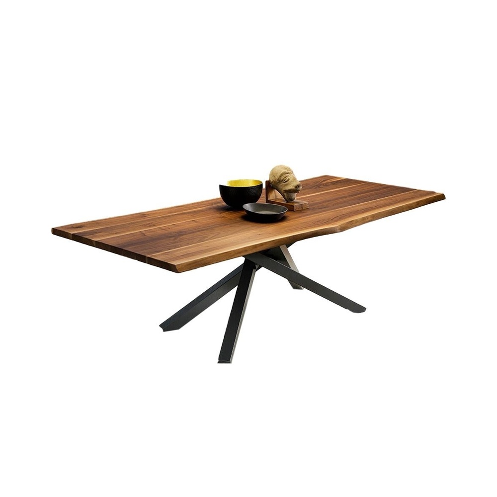 Fixed table with painted steel base - Pechino