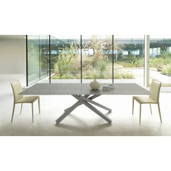 Extendable table with glass top - Pechino