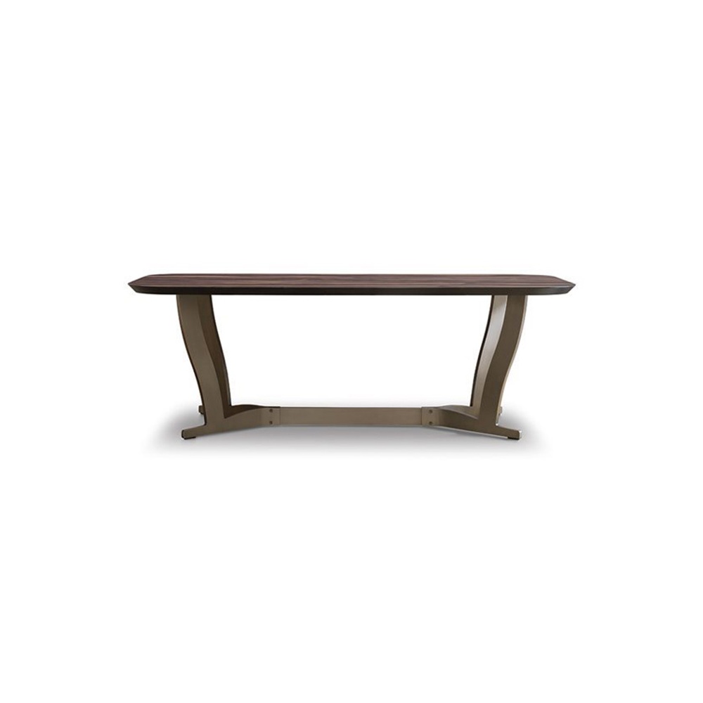 Humphrey metal dining table with wood top