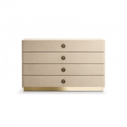 Jasmine chest of drawers covered in leather