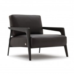Cecile armchair in fabric or leather