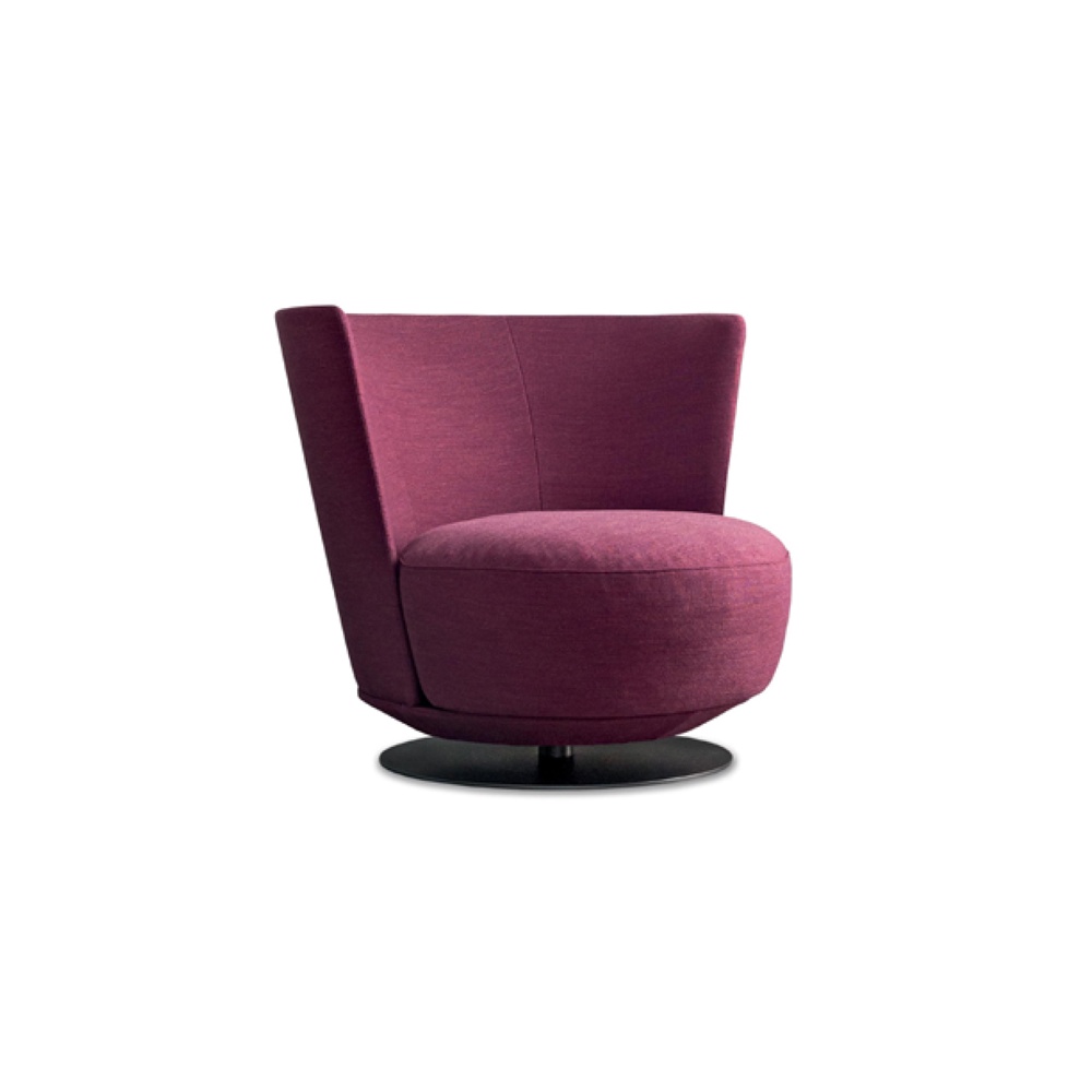 Jammin large swivel armchair in fabric or leather