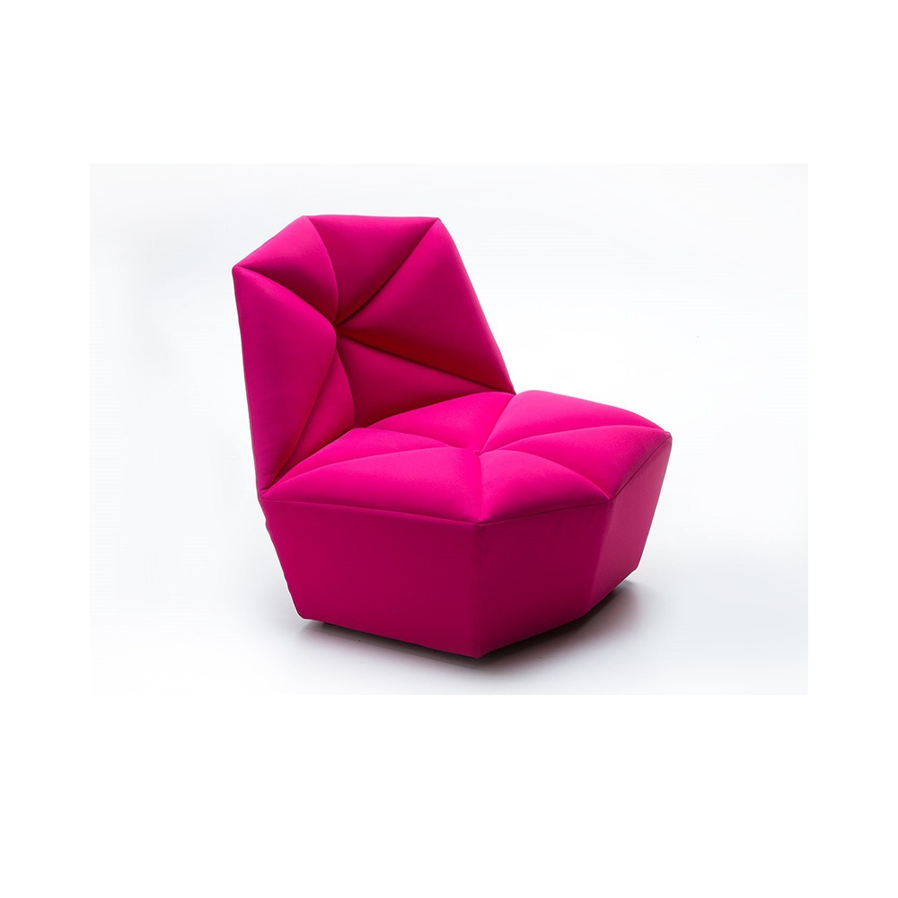 Gossip armchair in fabric or leather
