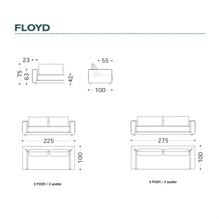 Floyd sofa in fabric or leather