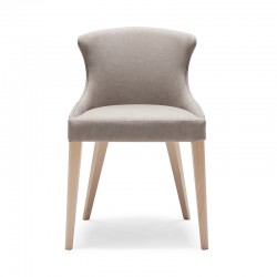 Padded chair with wooden legs - Agatha