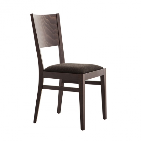 Wood chair with padded seat - Soko