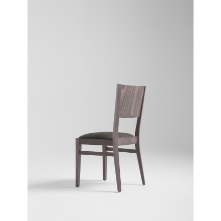Wood chair with padded seat - Soko