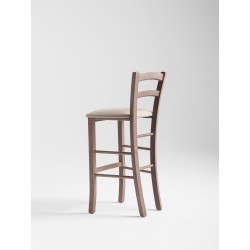 Upholstered wooden stool - Venezia
