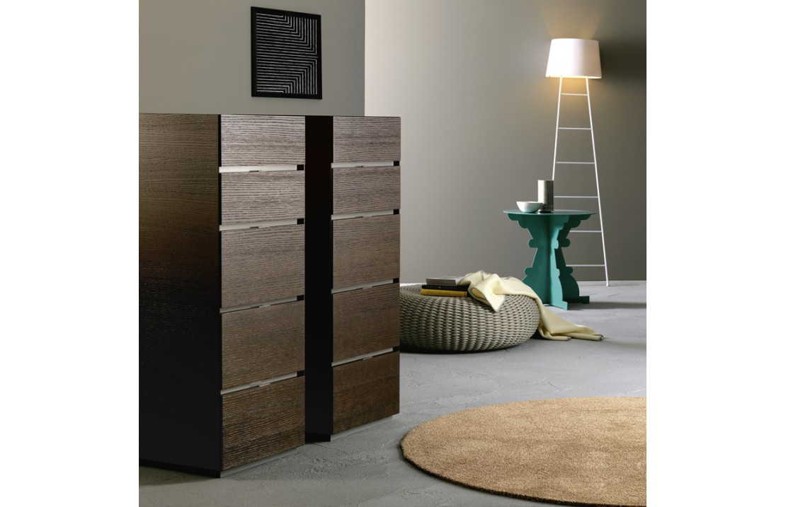 Wood chest of drawer with 5 drawers - Cidori