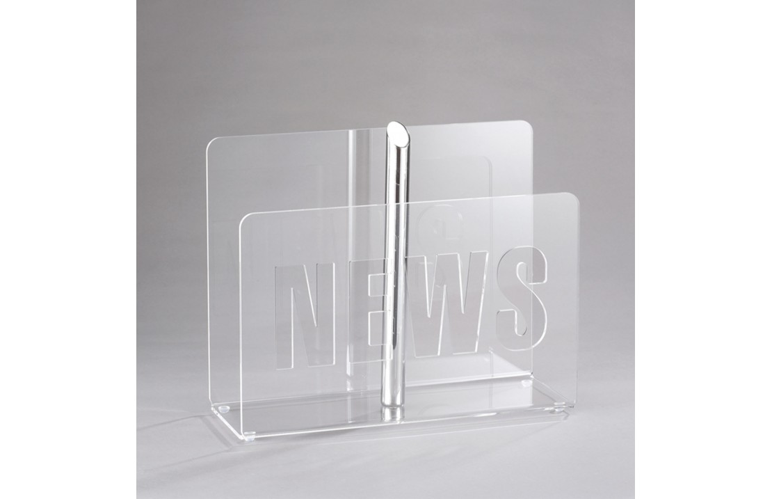 Transparent magazine rack