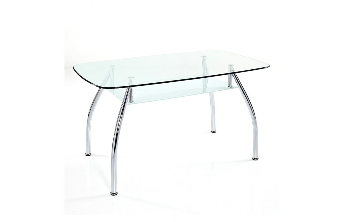 Table/desk in metal w/glass top