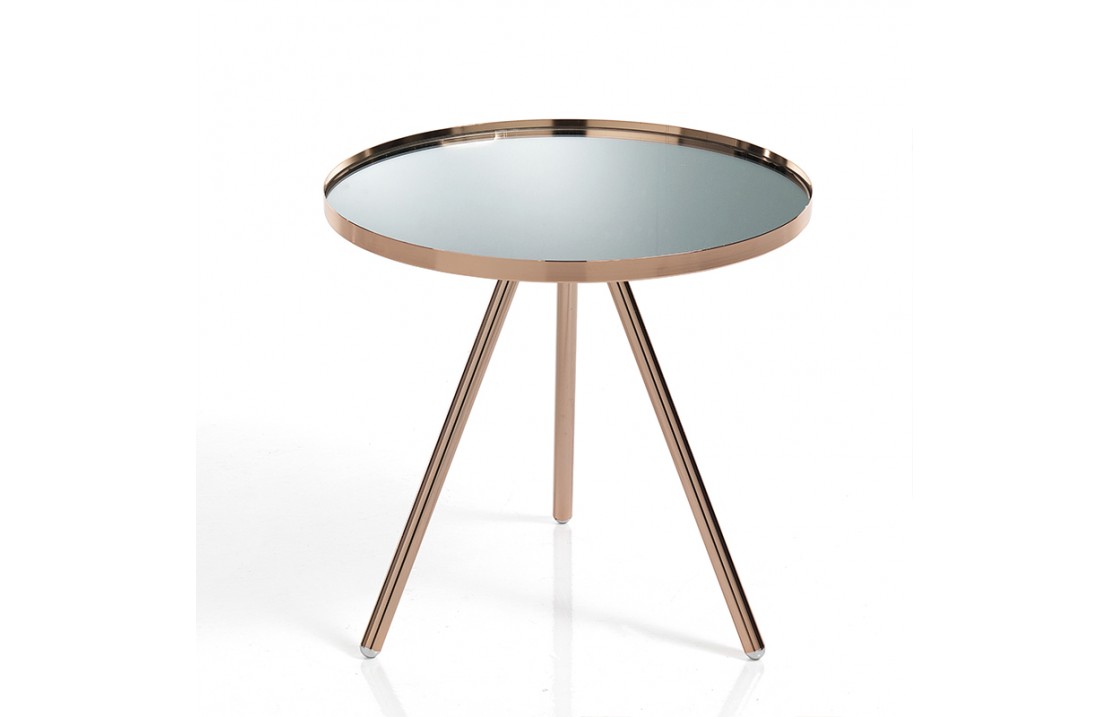 Low table/night stand copper and glass